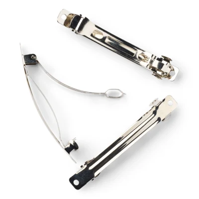 LindeHobby Pinzas para el Pelo, Plata, 8 mm, 3 uds