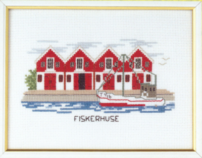 Kit de Bordado Casas de Pescadores 20 x 15 cm 5611