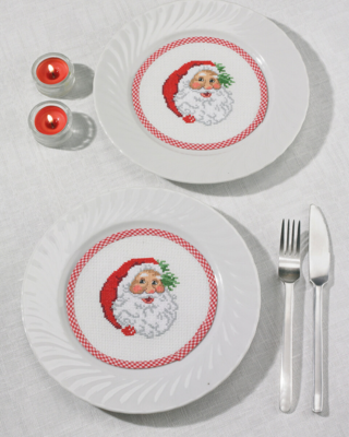 Kit de bordado Santa Claus flacón Ø16 cm