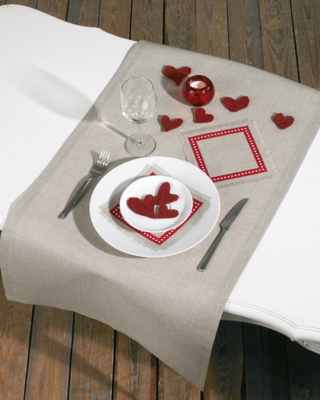 Kit de Bordado Mantelito 2 unidades 18 x 18 cm