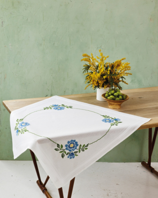 Kit de bordado Flores en punto de cruz 80 x 80 cm