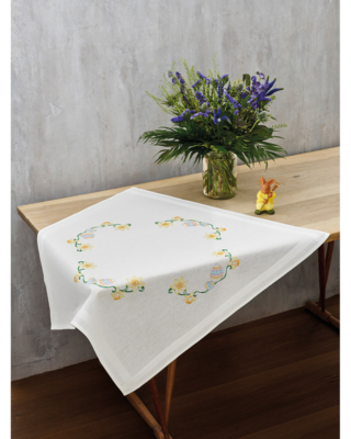 Kit de bordado Narcisos & huevos 80 x 80 cm