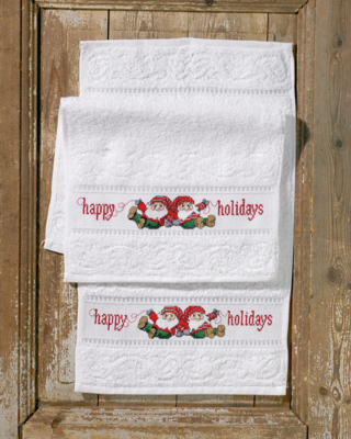 Kit de Bordado Happy Holiday 2 uds 30 x 50 cm