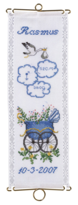 Kit de bordado Bautizo Rasmus 12 x 35 cm c/5188/12