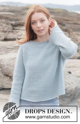 263-33 Seafoam Serenity Sweater by DROPS Design