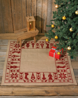 Kit de Bordado Ambiente Navideño 122 x 122 cm