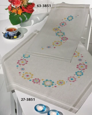 Kit de bordado Flores alegres XXX 40 x 80 cm