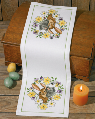 Kit de bordado Nuevos amigos 24 x 68 cm