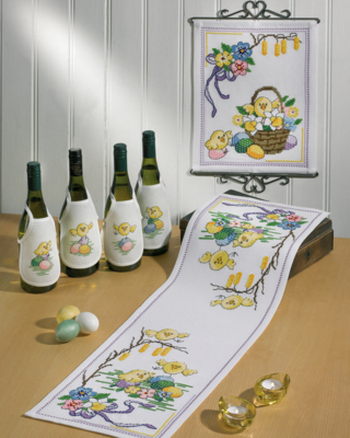 Kit de Bordado Pollitos de Pascua 28 x 95 cm