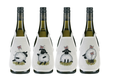 Kit de bordado Oveja / mariposa 0330B x 4 10 x 15 cm